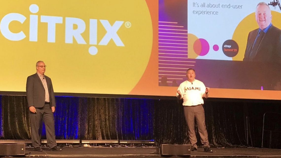 Image of Citrix Cloud conference presentation
